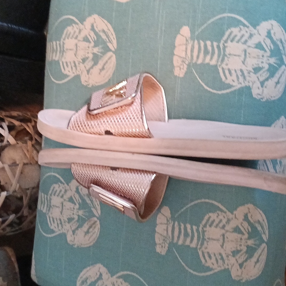 Michael Kors Palmer Slides Net Mesh Gold - image 6